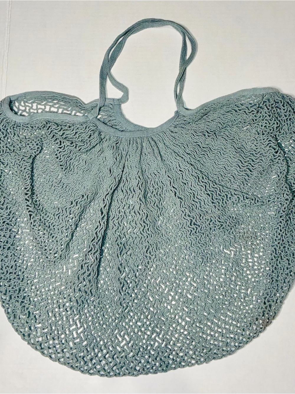 Light Blue Crochet Beach Tote Bag